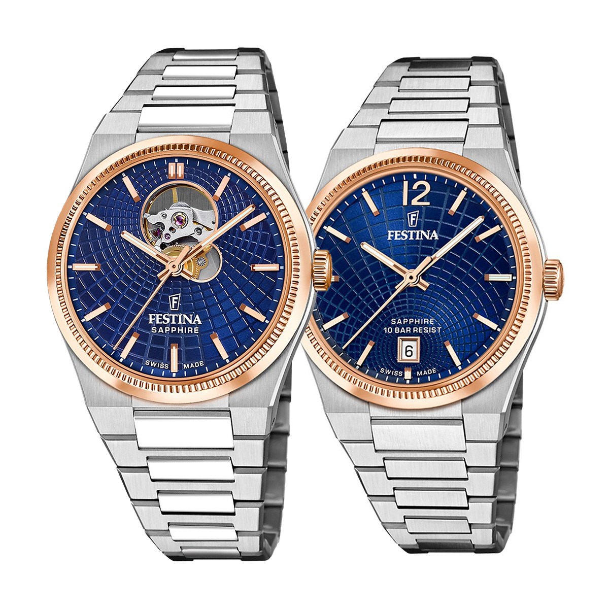 снимка на часовник Комплект часовници за двойки Festina Swiss Made F20061/2-F20066/3