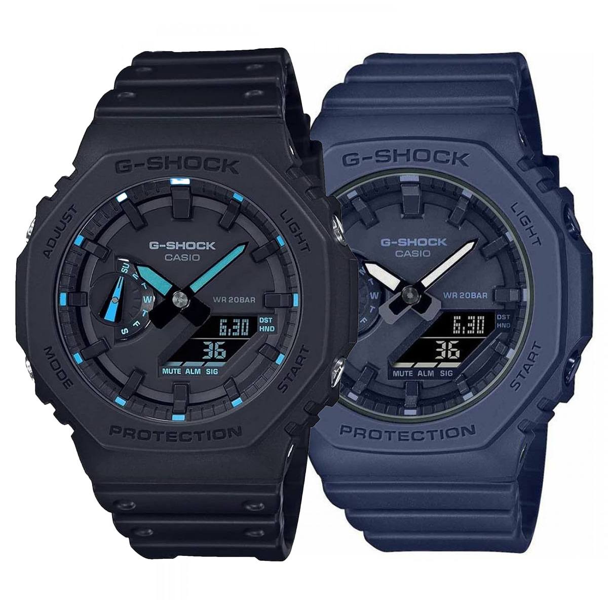 снимка на часовник Комплект часовници за двойки Casio G-Shock GA-2100-1A2ER-GMA-S2100BA-2A1ER