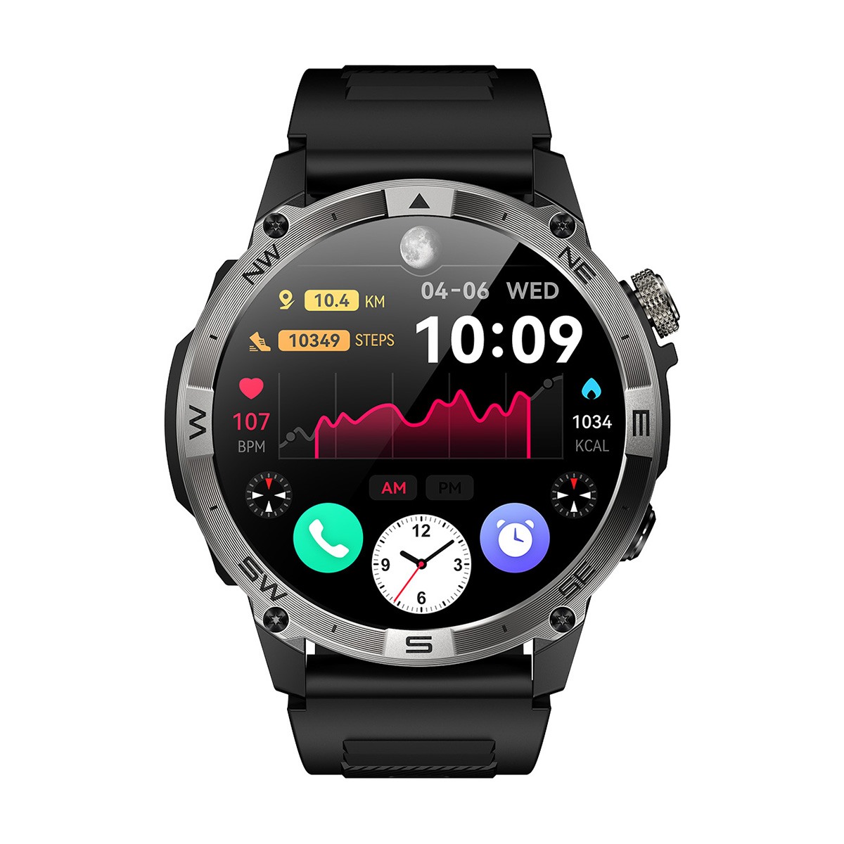 снимка на часовник Смарт часовник Xmart Amoled 48 мм Black HK08