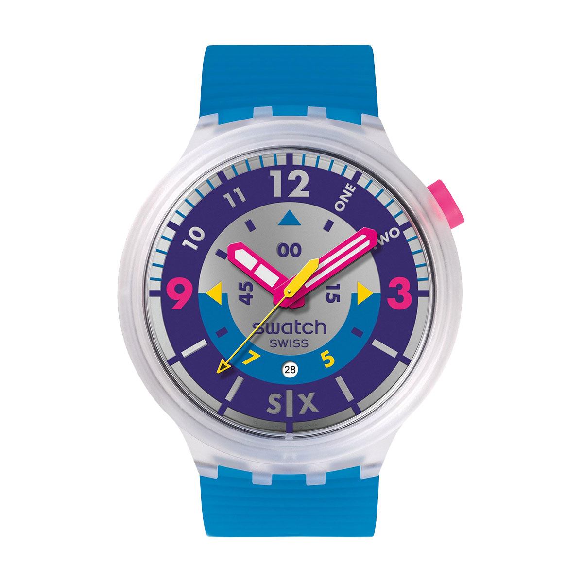 снимка на часовник Часовник Swatch Neon Hielo SB01K400