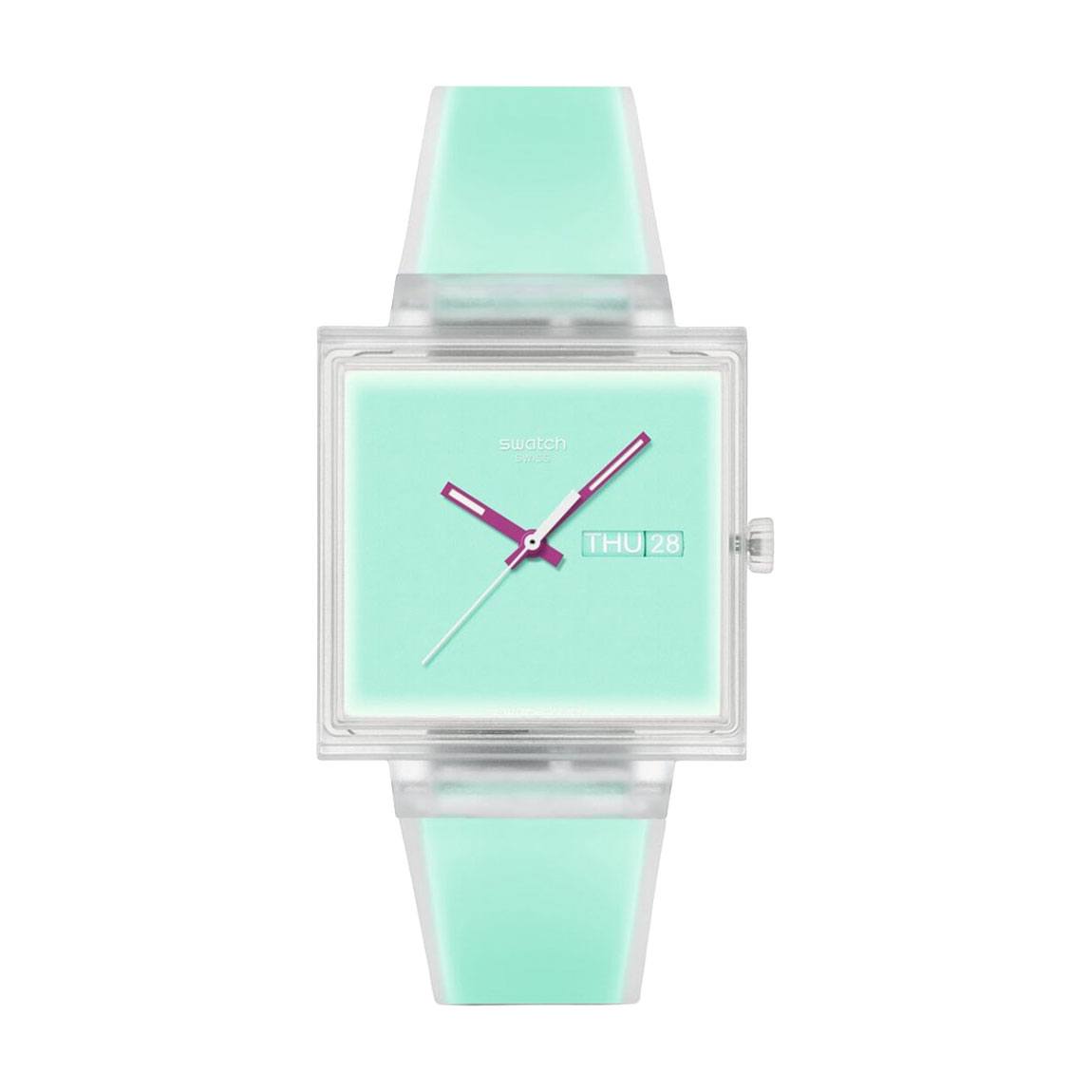 снимка на часовник Часовник Swatch What If... See Thru Mint? SO38K702