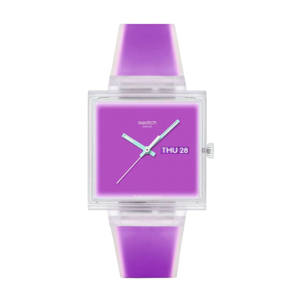 снимка на часовник Часовник Swatch What If... See Thru Magenta? SO38K705