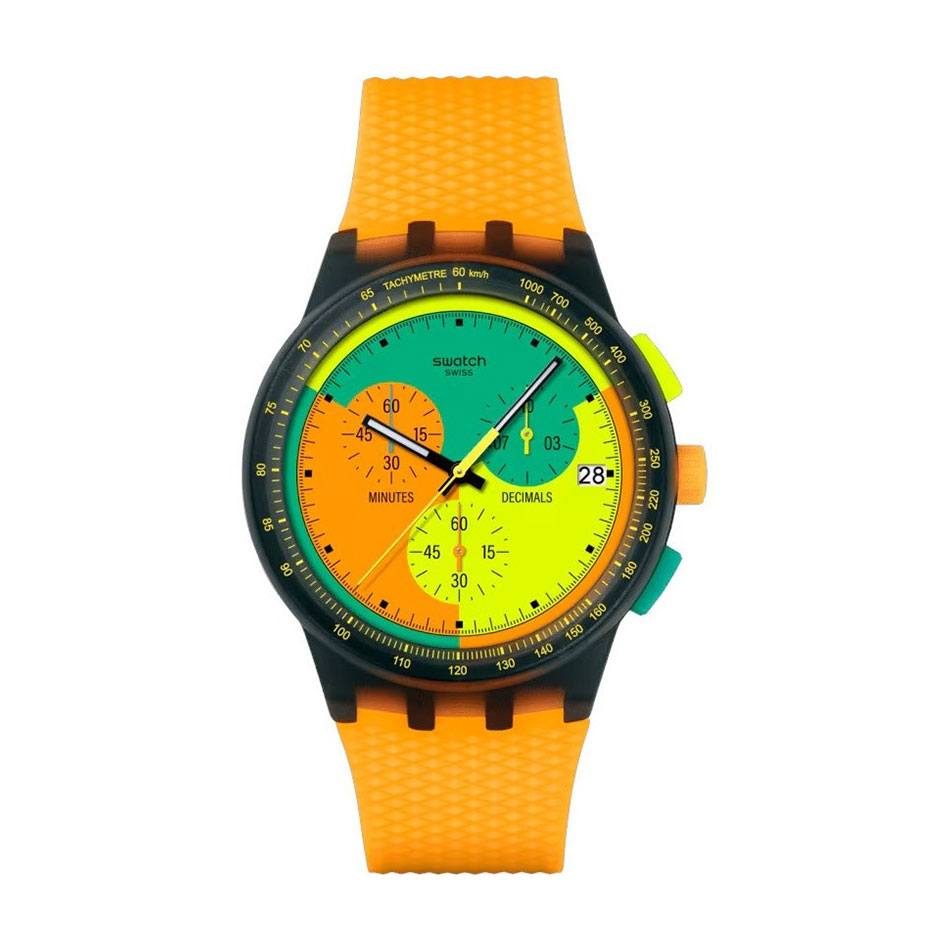 снимка на часовник Часовник Swatch Neon Signal Flag SUSB422