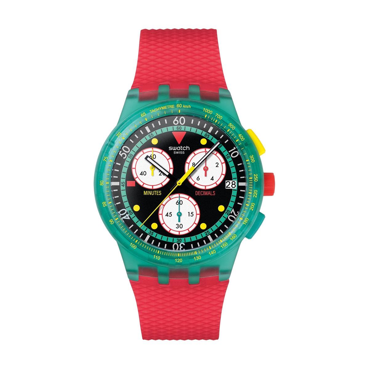 снимка на часовник Часовник Swatch Neon Emerald Chrono SUSG409
