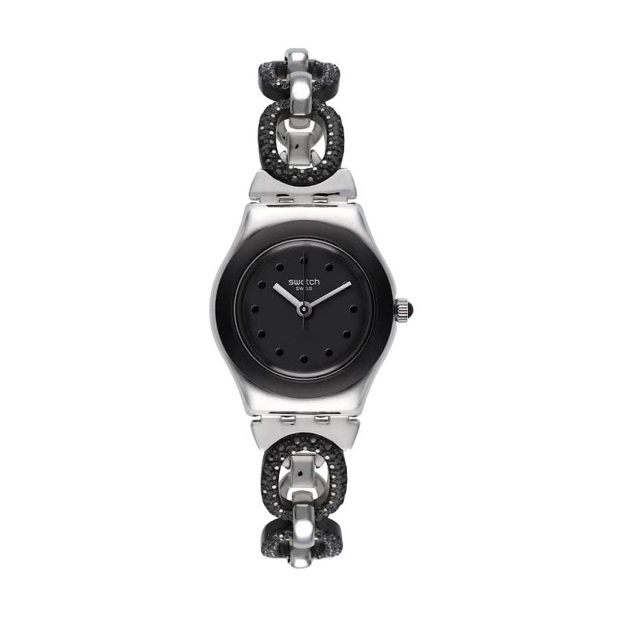 снимка на часовник Часовник Swatch Black Glitter YSS293G