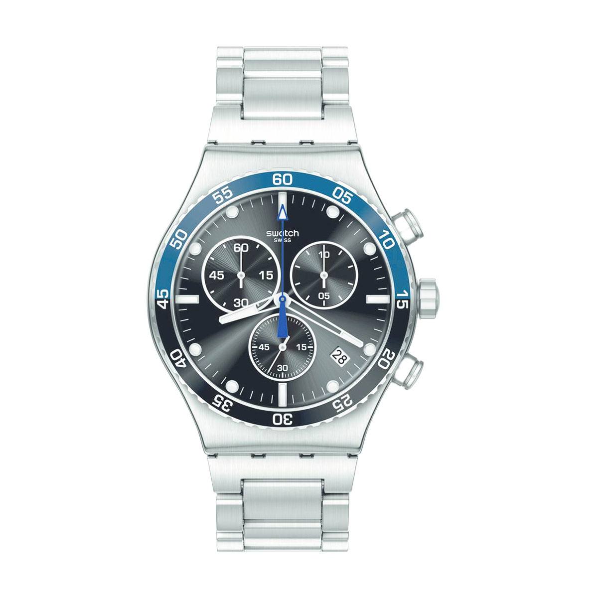 снимка на часовник Часовник Swatch Dark Blue Irony YVS507G